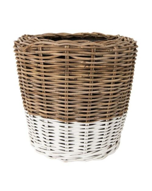 Colorblocked Woven Planter
