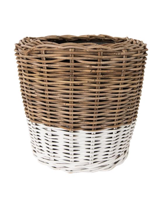 Colorblocked Woven Planter