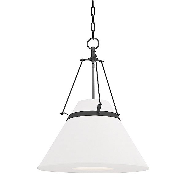 Hudson Valley Lighting Clemens Pendant Light - Color: White - Size: 1 light - 6421-OB