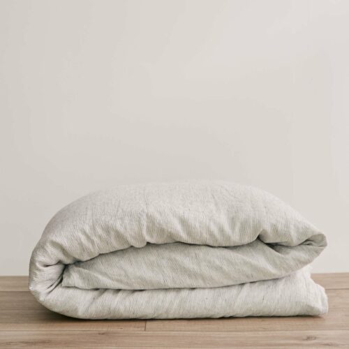 Linen Duvet Cover - Pinstripe