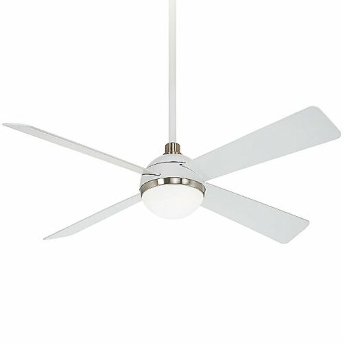 Minka Aire Orb Ceiling Fan - Color: White - F623L-WHF/BN