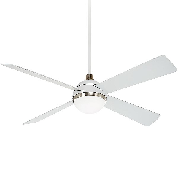 Minka Aire Orb Ceiling Fan - Color: White - F623L-WHF/BN