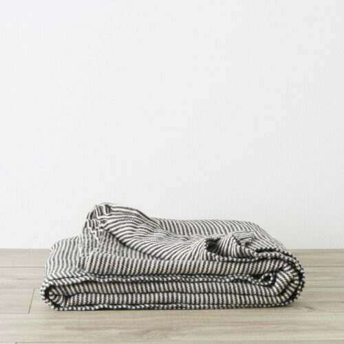 Mira Linen Bedcover - Ellis Stripe