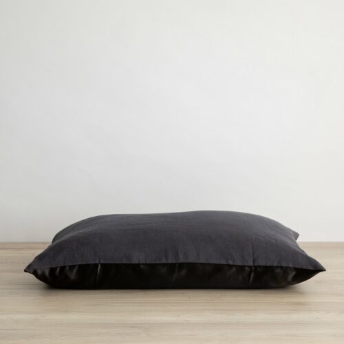 Silk Linen Flip Pillowcase - Slate