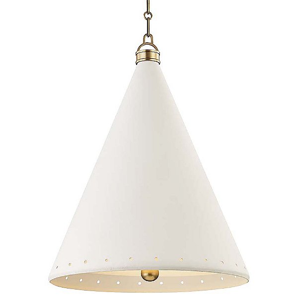 Hudson Valley Lighting Plaster No.1 Pendant Light - Color: Metallics - Size: Large - MDS402-AGB/WP