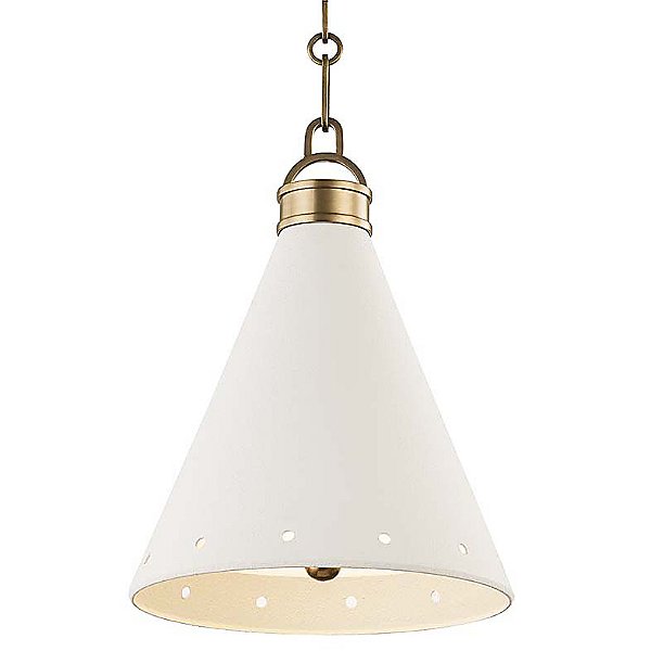 Hudson Valley Lighting Plaster No.1 Pendant Light - Color: Metallics -  Size: Small - MDS400-AGB/WP