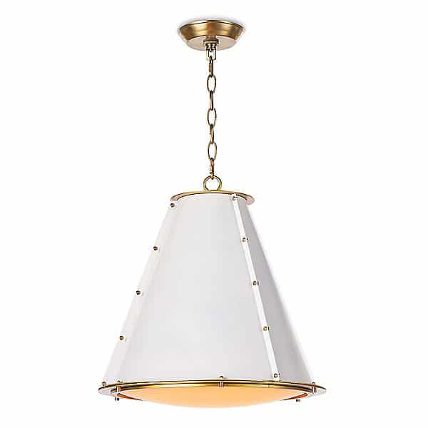 Regina Andrew French Maid Pendant Light - Color: White - Size: 16" - 16-1220WT