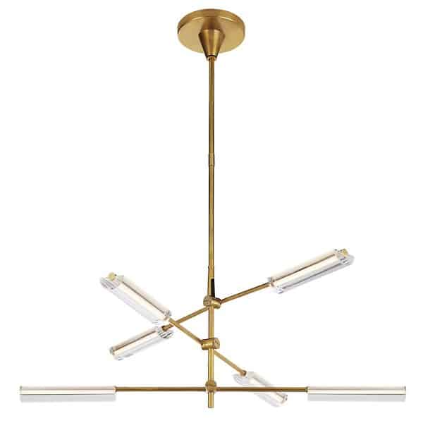 Visual Comfort Signature Daley LED Chandelier - Color: Clear - Size: 6  light - RL 5322NB-CA