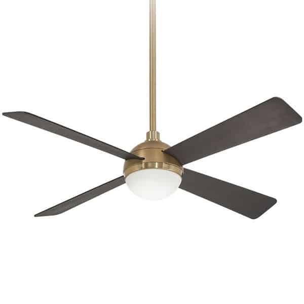 Minka Aire Orb Ceiling Fan - Color: Brass - Number of Blades: 4 - F623L-BBR/SBR