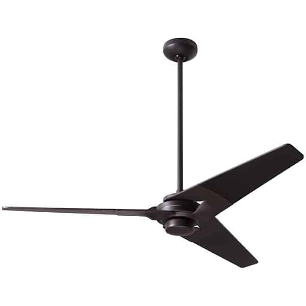 Modern Fan Company Torsion Ceiling Fan - Color: Matte - Number of Blades: 3 - Blade Color: Black - TOR-DB-52-BK-NL-001