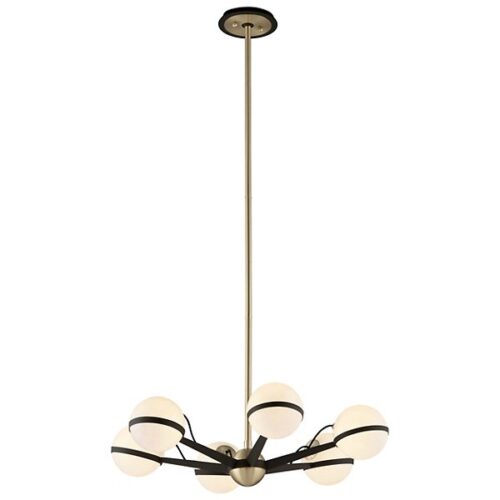 Troy Lighting Ace Chandelier - Color: White - Size: 6 light - F5303-TBZ/BBA