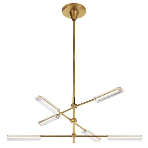 Visual Comfort Signature Daley LED Chandelier - Color: Clear - Size: 6 light - RL 5322NB-CA