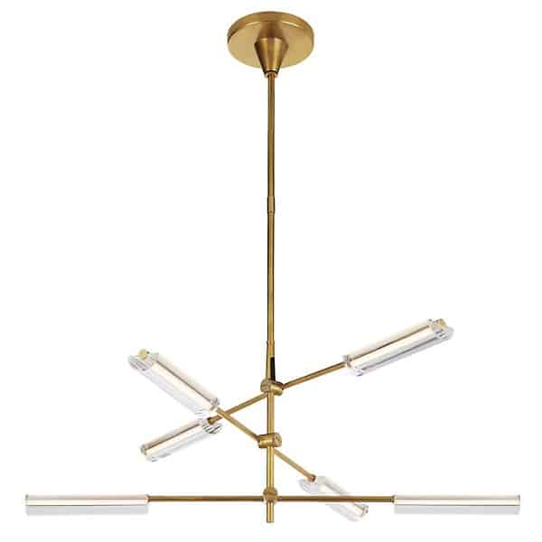 Visual Comfort Signature Daley LED Chandelier - Color: Clear - Size: 6 light - RL 5322NB-CA
