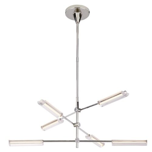Visual Comfort Signature Daley LED Chandelier - Color: Clear - Size: 6 light - RL 5322PN-CA
