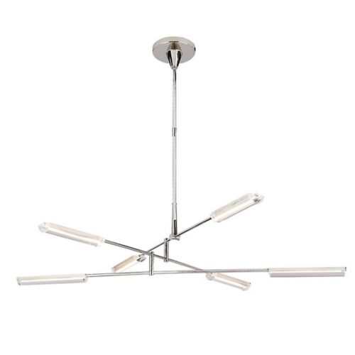 Visual Comfort Signature Daley LED Large Chandelier - Color: Clear - Size: 6 light - RL 5321PN-CA
