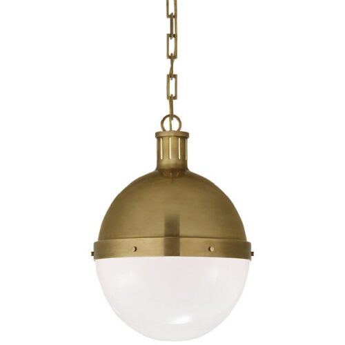 Visual Comfort Signature Hicks Pendant Light - Color: Brass - Size: 18" - TOB 5063BZ/HAB-WG