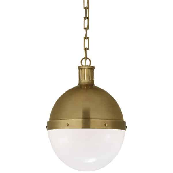 Visual Comfort Signature Hicks Pendant Light - Color: Brass - Size: 18" - TOB 5063BZ/HAB-WG