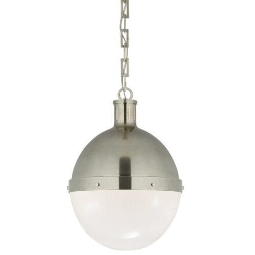 Visual Comfort Signature Hicks Pendant Light - Color: Nickel - Size: 18" - TOB 5063AN-WG