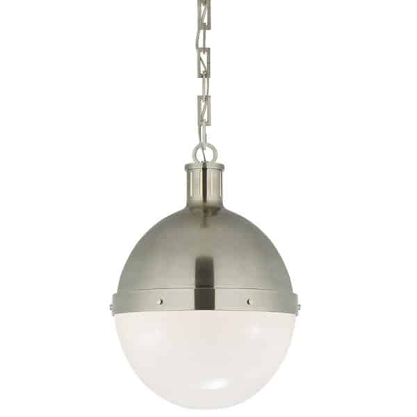 Visual Comfort Signature Hicks Pendant Light - Color: Nickel - Size: 18" - TOB 5063AN-WG