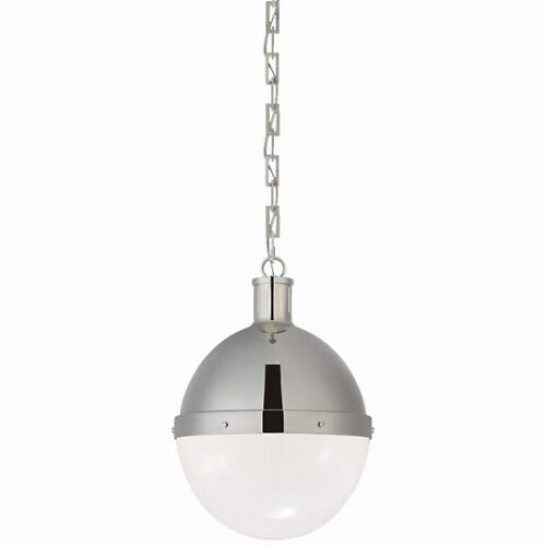 Visual Comfort Signature Hicks Pendant Light - Color: Nickel - Size: 18" - TOB 5063PN-WG