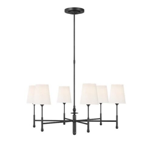 Visual Comfort Studio Capri Chandelier - Color: Black - Size: 6 light - TC1016AI